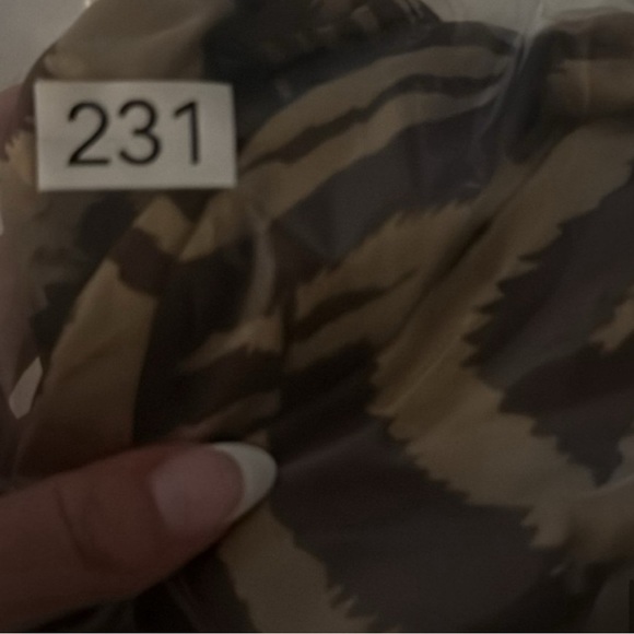 Ganni Ruche Silk Zebra Print Dress/US 4 - Picture 10 of 10